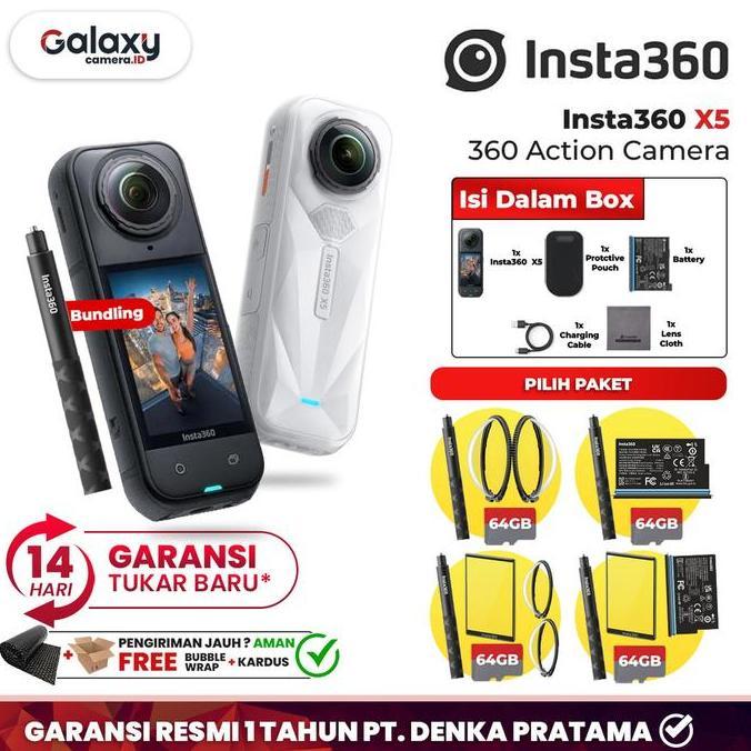 Insta360 X5 8K Action Camera 360 AI Insta 360 X 5 A.I Garansi Resmi