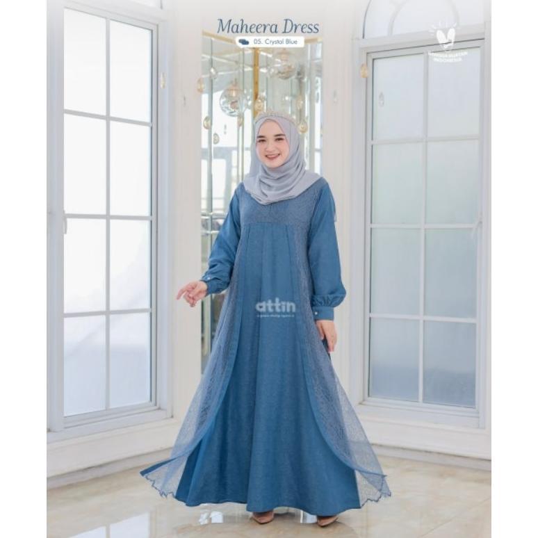 Gamis Maheera Dress By Attin Jacquard Lace A-Line