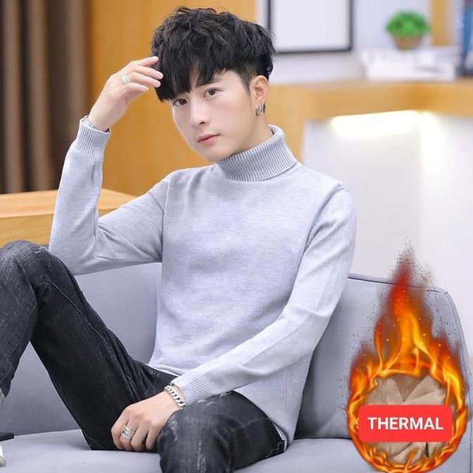 IMPORT KENT WINTER MAN KNIT WOOL BLEND TURTLENECK TOP BAJU RAJUT PRIA ALA OPPA KOREA