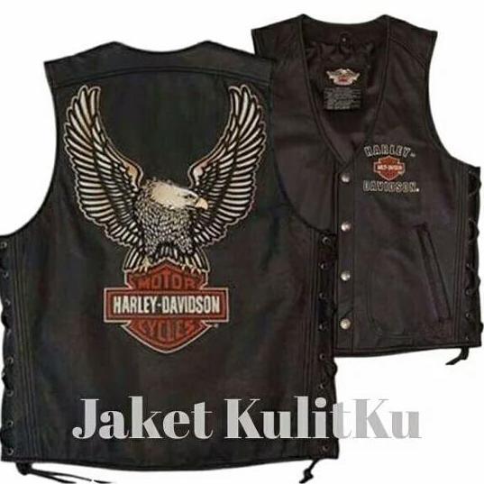 vest dan rompi kulit asli harley Davidson