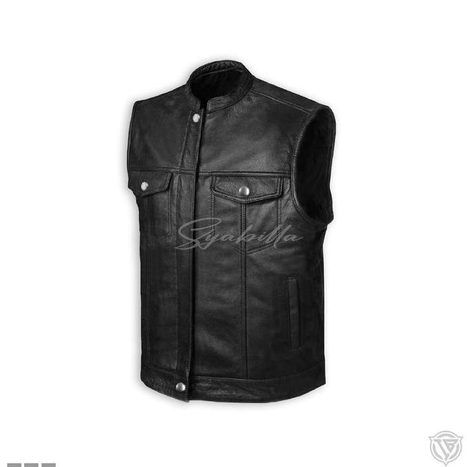 Jaket Rompi Motor Pria Anti Angin. Men's Leather Vest. Rompi Riding Pria. Rompi Kulit Vintage Pria. 