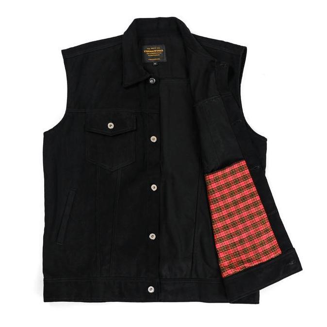 JAKET PRIA - BOSTON BLACK VEST JACKET - JAKET VEST - JAKET ROMPI HITAM