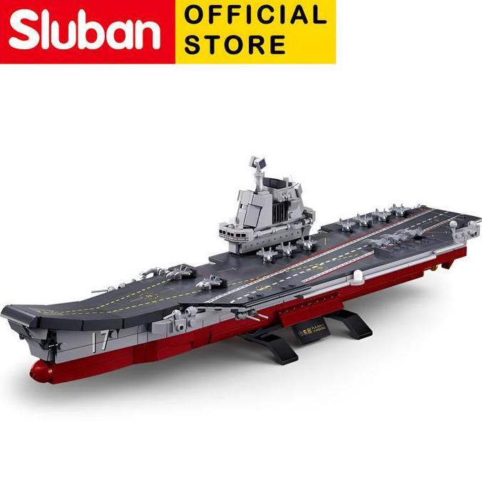 Mainan Brick Sluban Kapal Induk PLA Navy Shandong 1:700 B1210 BISA GOSEND