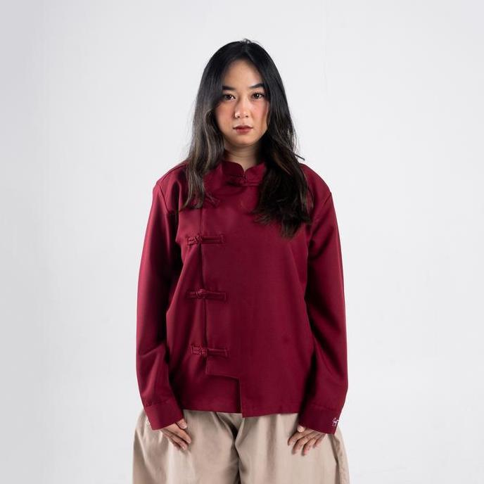 Geld Importaint -Cheongsam Longshirt | Kemeja Cheongsam Polos Pria Dan Wanita [terbaik]