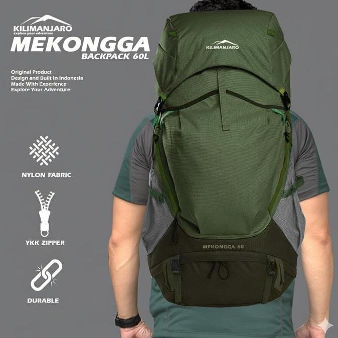 Tas Gunung MEKONGGA 60L - Tas Carrier Mekongga 60 L Free Raincover