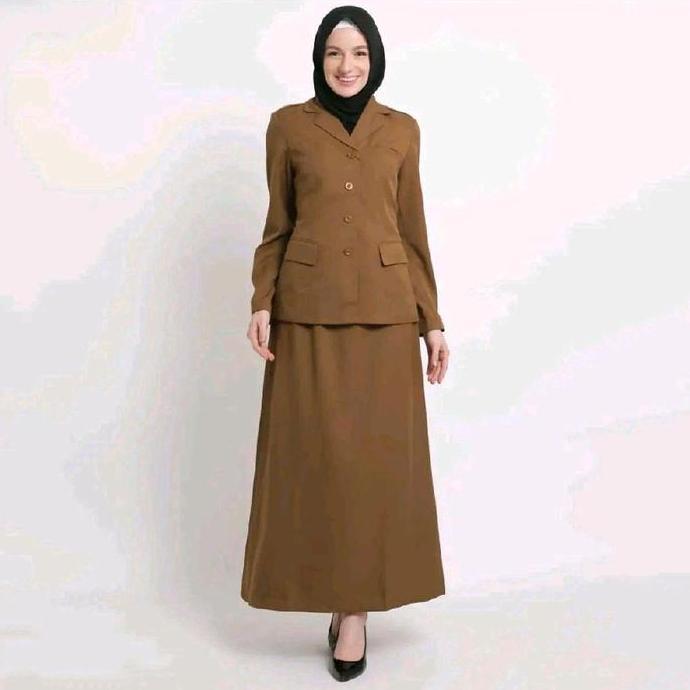 Seragam Kheki Tua Wanita ,Baju Dinas ASN,PNS,Pemda Tua Wanita ,Seragam ASN Khek Tua Wanita , Setelan