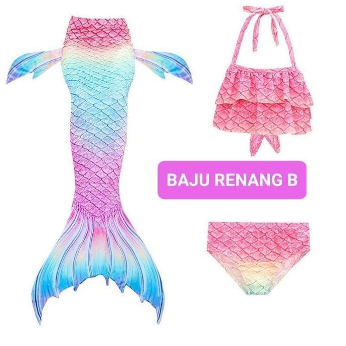 Bajukiddie Baju Renang Mermaid Kostum Duyung Anak Princess Ekor Duyung