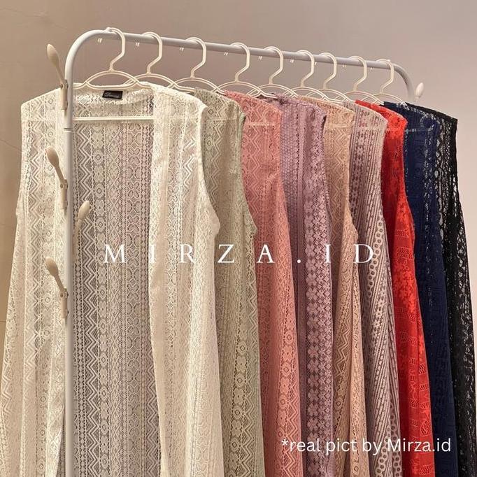 DISKON OUTER BRUKAT KONDANGAN PANJANG TANPA LENGAN KEKINIAN WANITA ROMPI