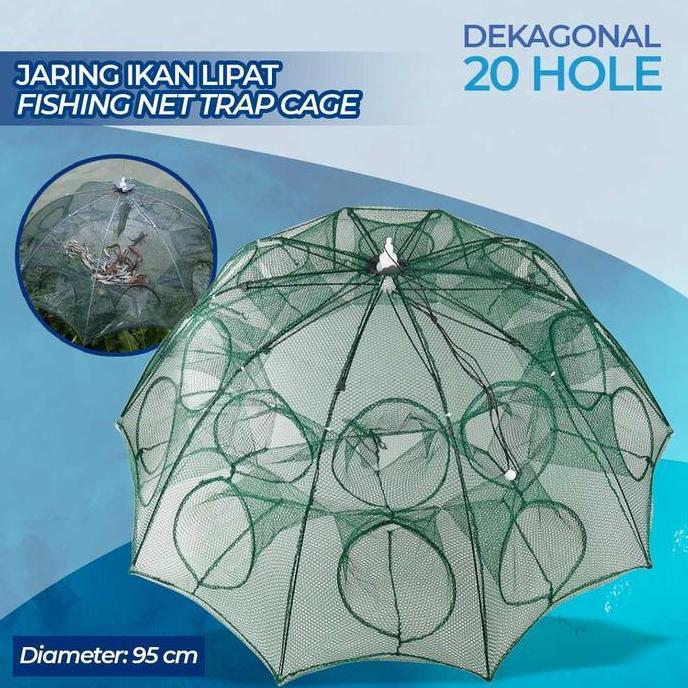 Perangkap ikan Bubu jebakan Ikan udang kepiting lele belut 20 Lubang