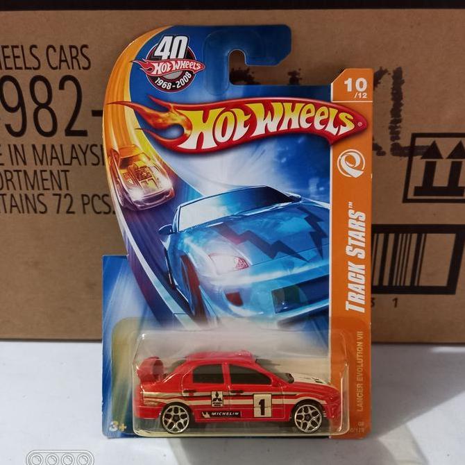 Hot Wheels Lancer Evolution VII Merah Track Stars Rare