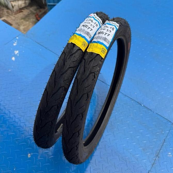 Ban Luar Kenda K677 Ukuran 2.50/R18 Ring 18 Non Tubles PNP RX King Fiz R untuk Motor - Motorcycle Ke