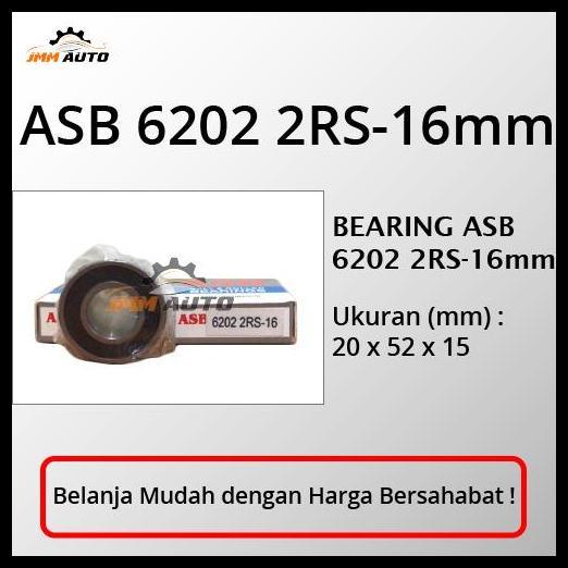 TERLARIS BEARING 6202 2RS 16MM LAHER / BEARING ASB 6202-2RS 16MM 