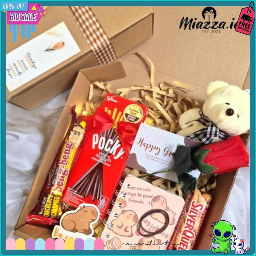 Hampers Snack Box Cokelat Kado Ulang Tahun Wisuda Hadiah Pacar Gift Box Buket Murah Jajan Skripsi Se