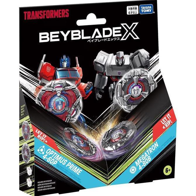 Mainan Beyblade X S1 BXG-36 Transformers Starter: Optimus Prime & Megatron