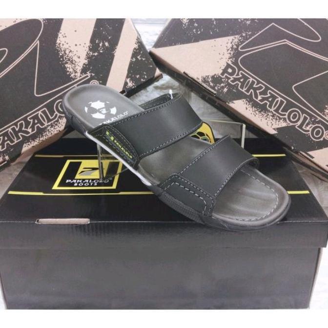 PAKALOLO 2321 Hitam Sandal Slide Pria Orinal Leather