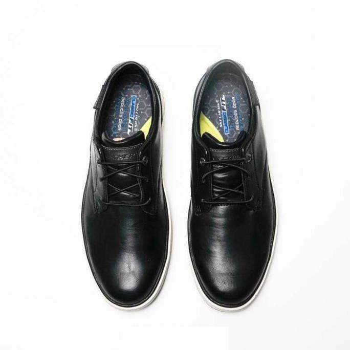 Sepatu Formal Kantor Pria Skechers Burkett Gattis 204889/BLK Black Men