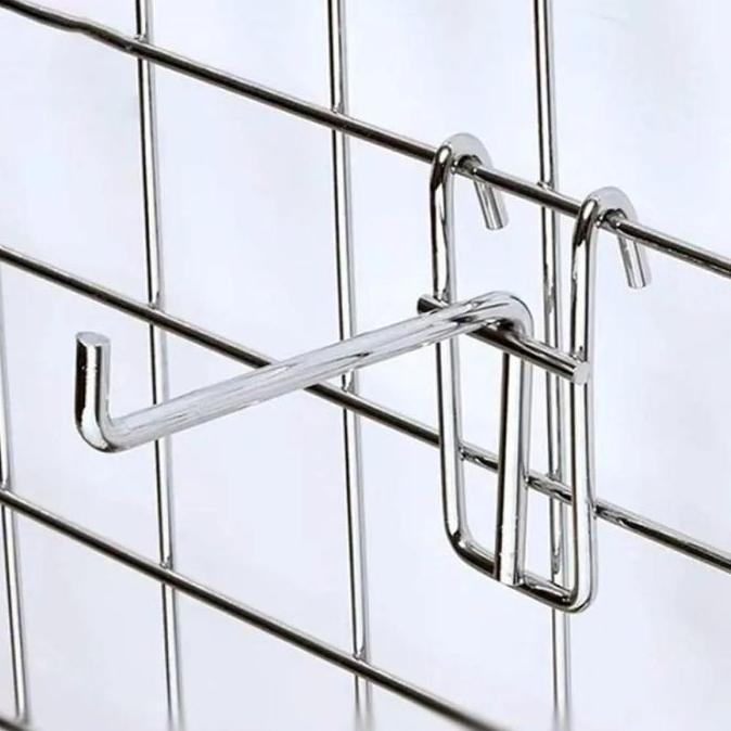 20 Cantolan Gantungan Ram Besi Chrome | 3 Ukuran: 15/20/25Cm | Hook Kawat