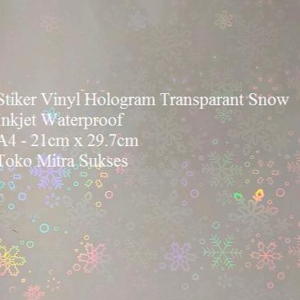 Stiker Vinyl Hologram Pelangi Inkjet Waterproof A4