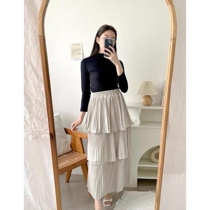 Rok Ruffle Plisket / Rok Plisket Premium Ruffle