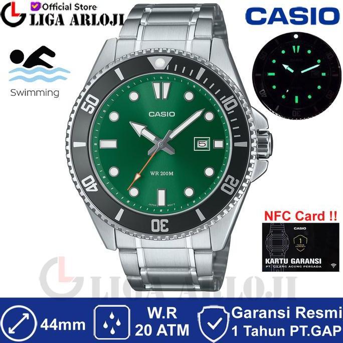 Casio Mdv-107D-3A2Vdf Marlin Duro Diver 200M Mdv-107D-3A2 Mdv107 Jam