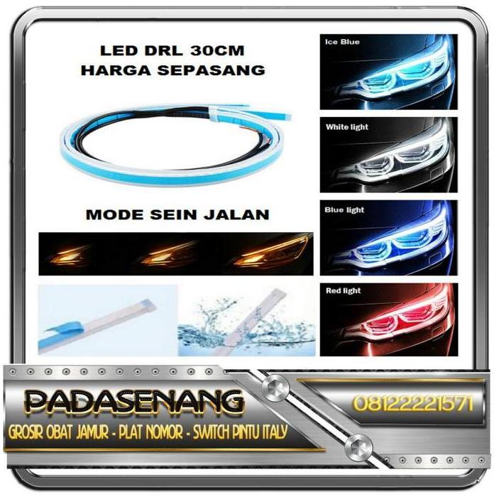 Lampu LED DRL Alis 30cm Mobil Motor/30CM Sein RUNNING/LED Flexible++..