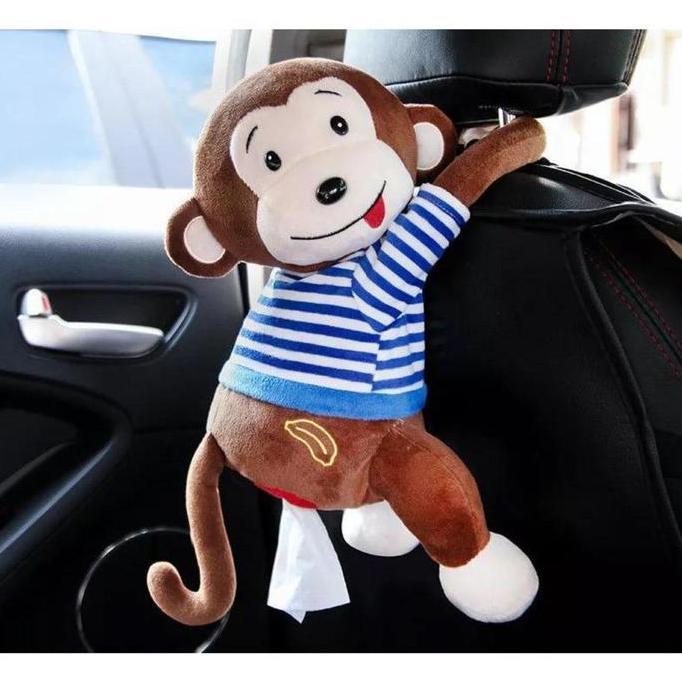 Tempat Tisu Boneka Monyet Gantung / Tempat Tisu Gantung Mobil Lucu Dan Unik Car