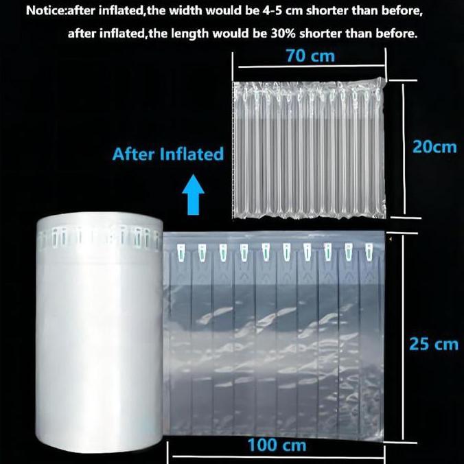 50M Air Bubble Wrap 20Cm/30Cm/40Cm Anti Pecah Inflatable Bag Plastik Air Bag Roll Cushion Packing Bu