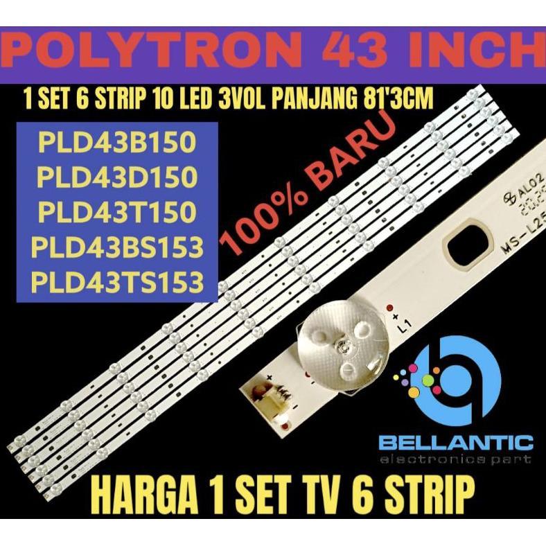 BACKLIGHT TV LED POLYTRON 43 INCH PLD43B150 PLD43D150 PLD43T150 PLD43BS153 PLD43TS153 BACKLIGHT TV L