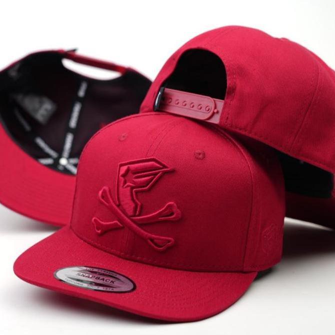 Topi Snapback Logo F Full Merah