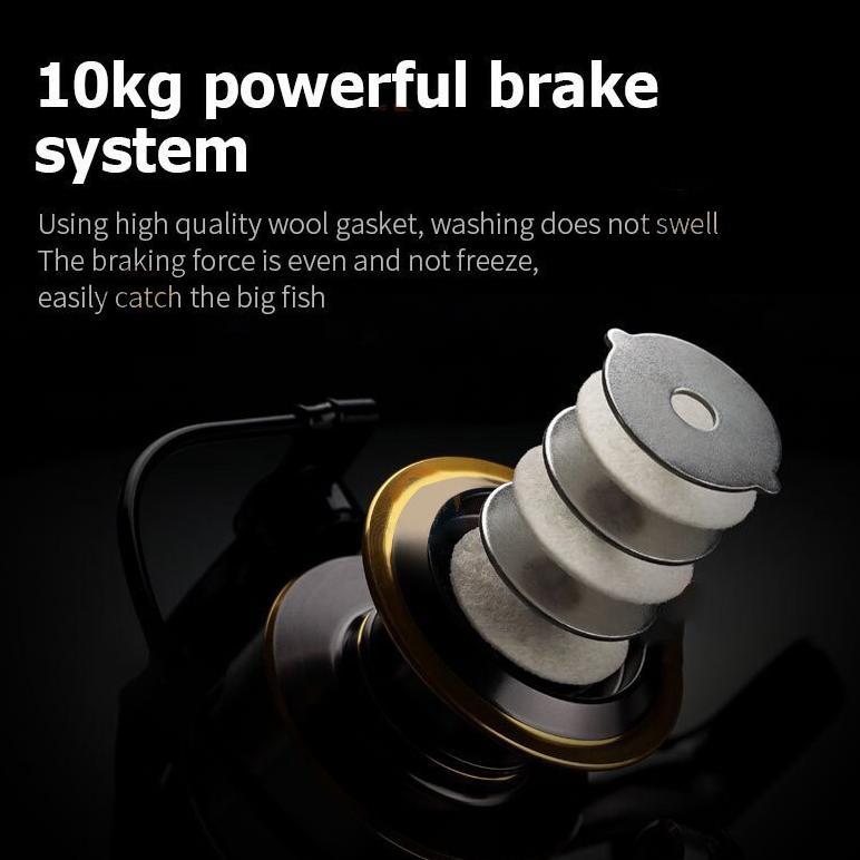 bestpromo reel pancing alat pancing asli besi fishing reel 10kg drag 5.2:1 kincir logam berkekuatan 