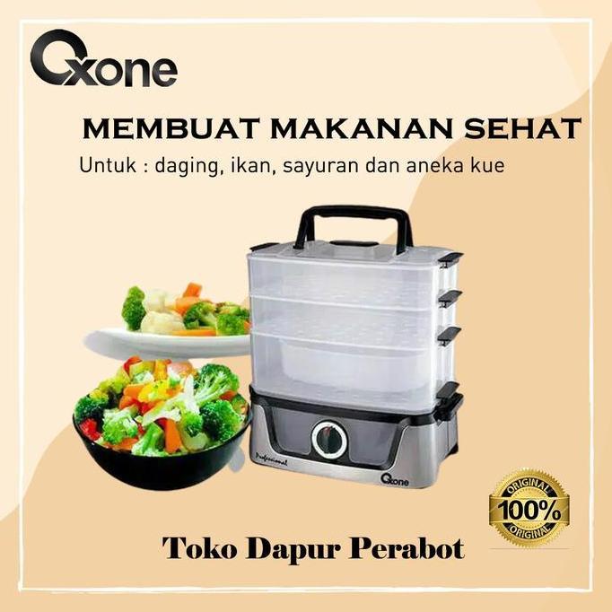 OXONE ALAT KUKUS PENGHANGAT MAKANAN FOOD STEAMER KUKUSAN LISTRIK ORIGINAL DAN TERPERCAYA