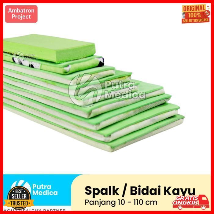 Original Spalk Bidai Kayu Spons 100Cm X 10Cm X 8Mm - 1Pc / Gips Patah Tulang / Penyangga Cedera Kaki