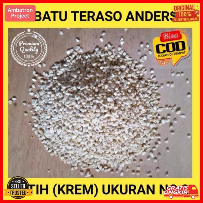 Terlaris 10 Kg Pasir Batu Terasso Ukuran 2 - 3 Mm / Biji Batu Terasso / Terazzo / Batu Sikat Buat Ca