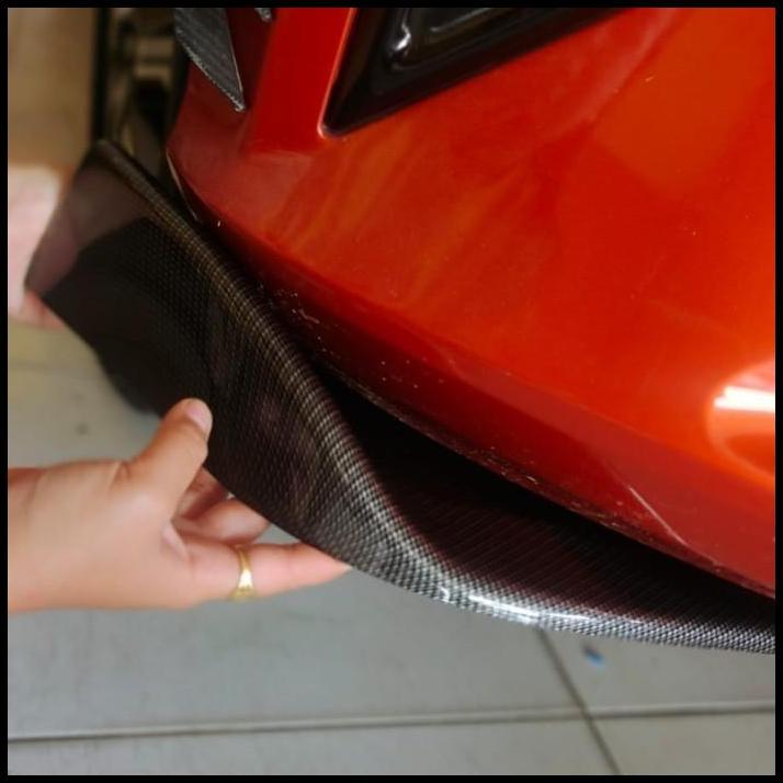HOT DEAL WINGLET DEPAN VARIASI BEMPER DEPAN MOBIL NEW YARIS 2018 FULL CARBON 