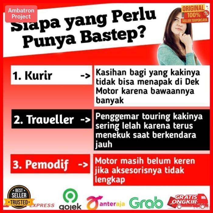 Sale Pijakan Kaki Bastep Footstep Depan Aksesoris Motor Yamaha Mio Sporty J Z Smile M3 S Soul Gt Xri