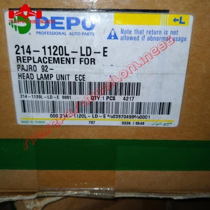Head Lamp Lampu Depan Mitsubishi Pajero Lama 1992 1993 1994 DEPO Original
