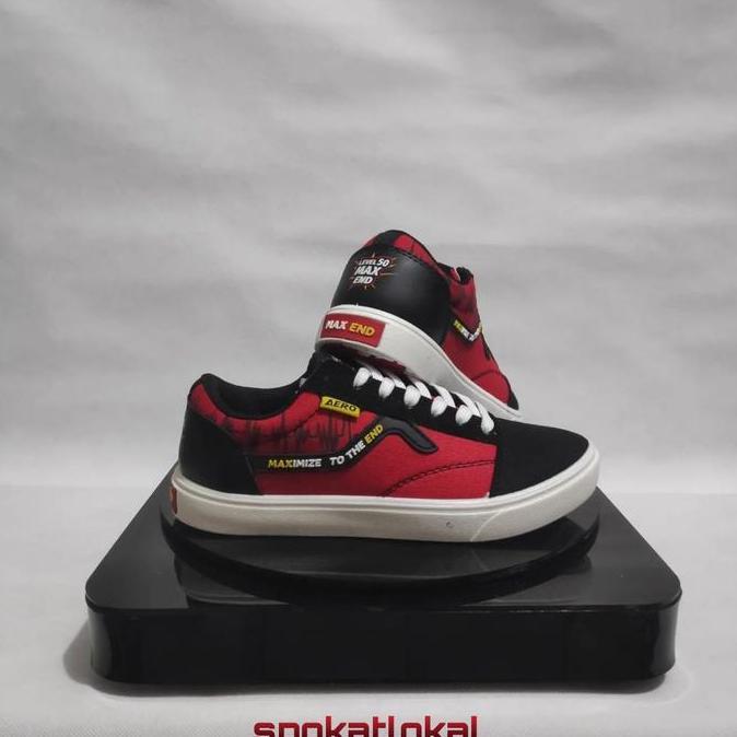Sepatu Aerostreet X Boncabe Size 36 - 45 Merah Hitam Orinal