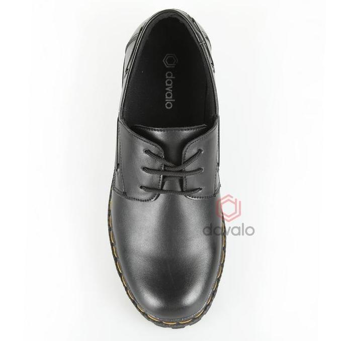 davalo Sepatu Docmart Pria Kasual Formal Oxford Kasual Hitam Kerja Resmi Kantor Kuliah Kulit  Sintet