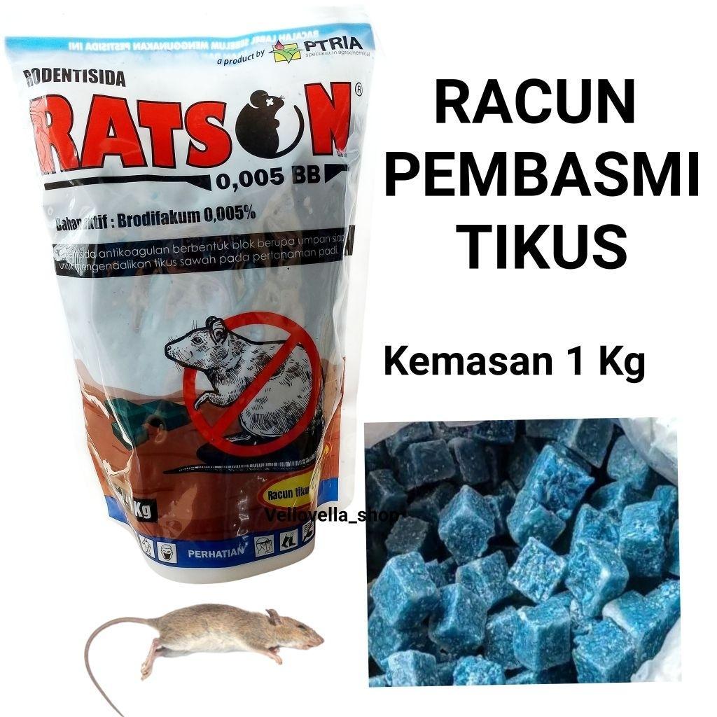 Racun Tikus Kemasan 1 Kg Bahan Aktif Brodifakum / Obat Tikus Racun Tikus Rumah Tikus Sawah
