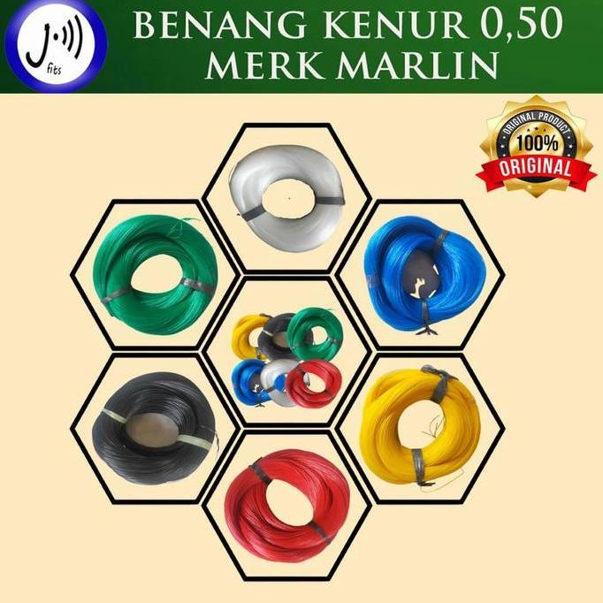 Benang Kenur  Marlin 0,50 mm - 100 gram [ dikirim warna random bila tidak request warna ]