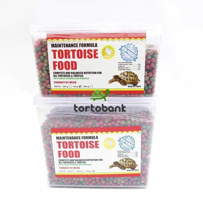 MEIZU TORTOISE FOOD 1 KG - PELET KURA SULCATA PARDALIS ALDABRA INDIAN STAR BURMESE STAR REDFOOT CHER