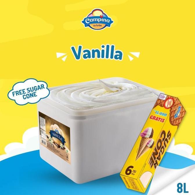 Campina 8 Liter Vanilla - Es Krim