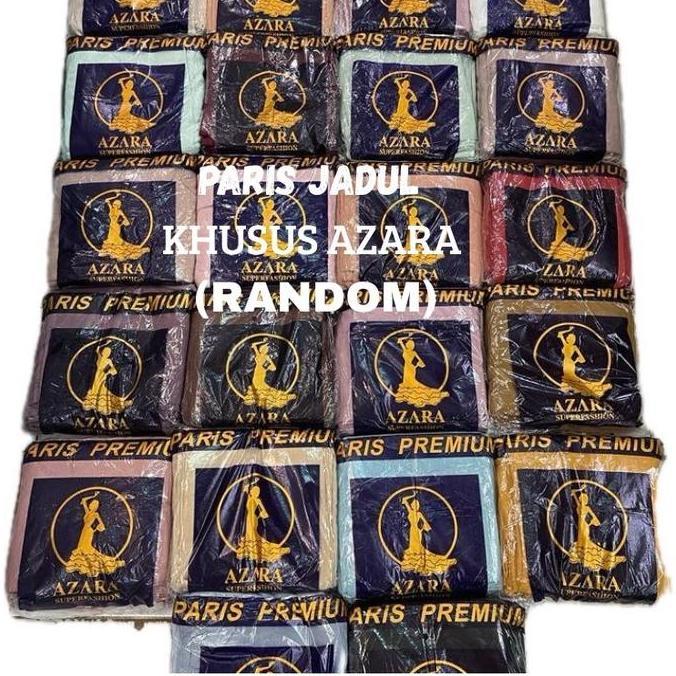 Kerudung Tebus Murah Paris Jadul Azara (Random) / Hijab Segiempat Polos Azara - Coklat - Katun, Squa