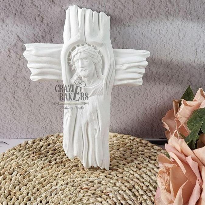 Cetakan Silikon 3D Salib Yesus Jesus Cross Blessing Yesus Memanggul Salib