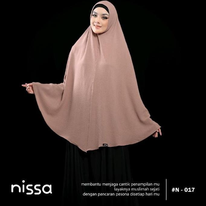 Hijab Jumbo Bahan Crinkle - Pet Antem Khimar Syar'i Bergo Instan | Nissa Hijab {017}