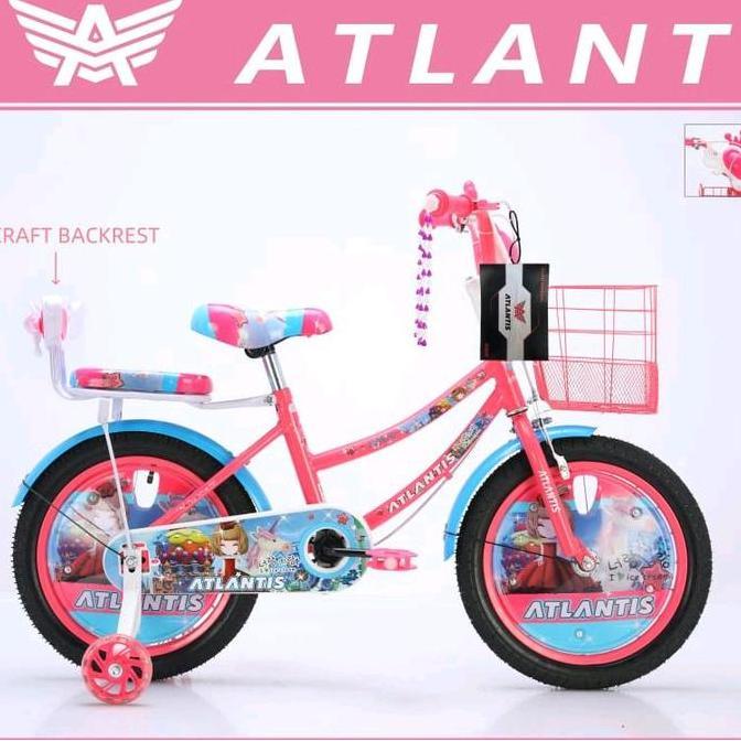 Sepeda Anak Cewe Perempuan 12 / 16Inch Atlantis Pony Wm Outdoor