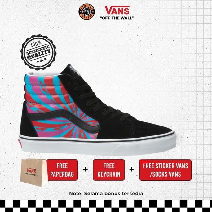 Net Project Vans Sk8-Hi Retro Mart Black True White Sepatu Sneakers