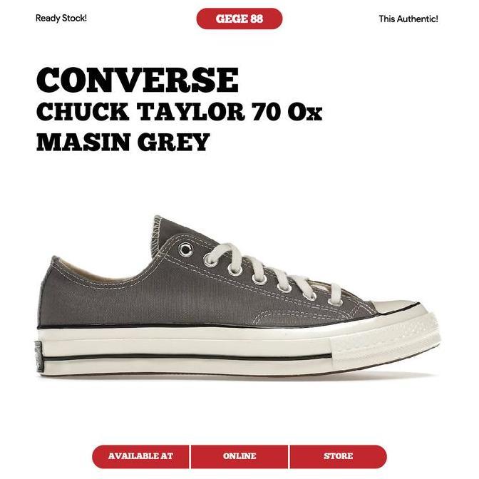 Converse Chuck Taylor All Star 70 Ox Mason Grey - 100% BNIB
