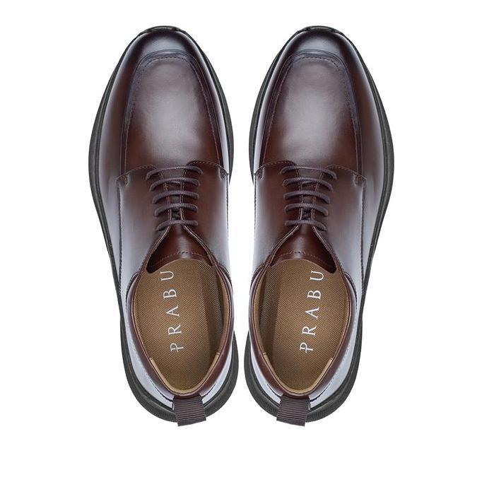 Prabu - Hamzah Brown Sepatu Sneakers Kulit Pria-Cokelat