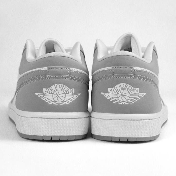 Air Jordan 1 Low White Wolf Grey Aluminum Authentic